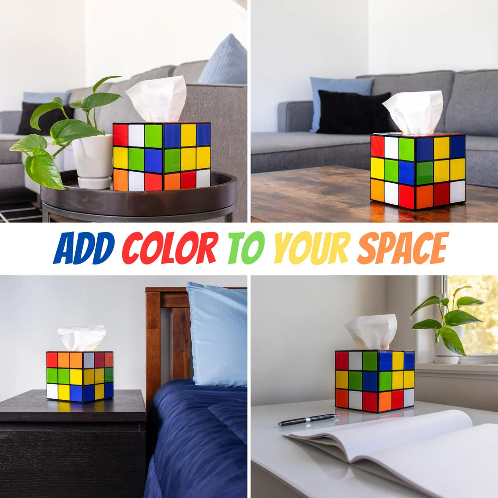 Cube Big Decor Keep Tissue Magic Use Secure Box with Easy Lid Cover Bang Props | | & Magnetic Theory Tissues to Bottom