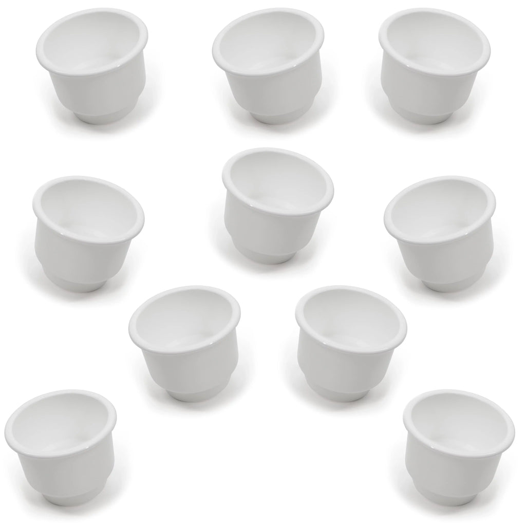 Auto Pocket White Boat 4-1/8 In Universal Inch Drop Holders Red  Inch Insert Pontoon 10 Truck Camper with Recessed for RV & I.D. Hound Motorhome Drain Car Cup Plastic O.D. 3-1/2