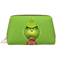 Grinch Storage Bag Pouch Cosmetic Animated Travel Organizer Bag Makeup Leather Gift Portable Toiletry Purse
