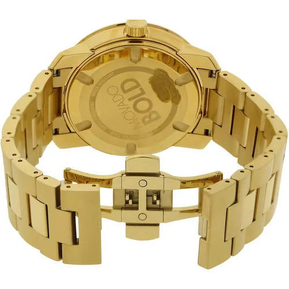 42.5mm Movado 3600258 Dialed Bold Watch Gold Large Analog