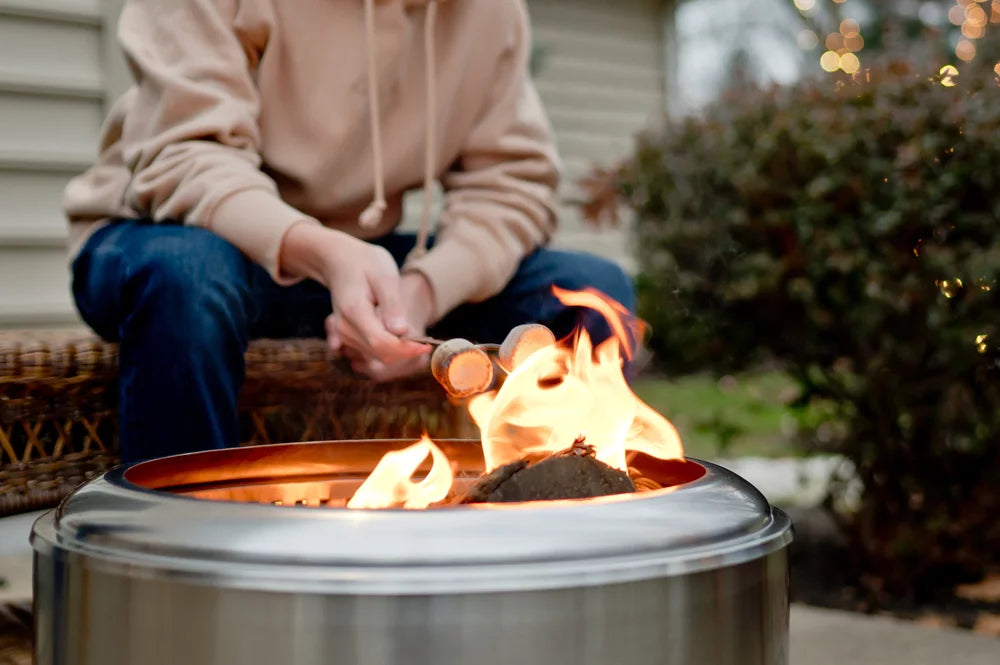 Low Stainless Duraflame™ Pit, Smoke 19" Steel Fire