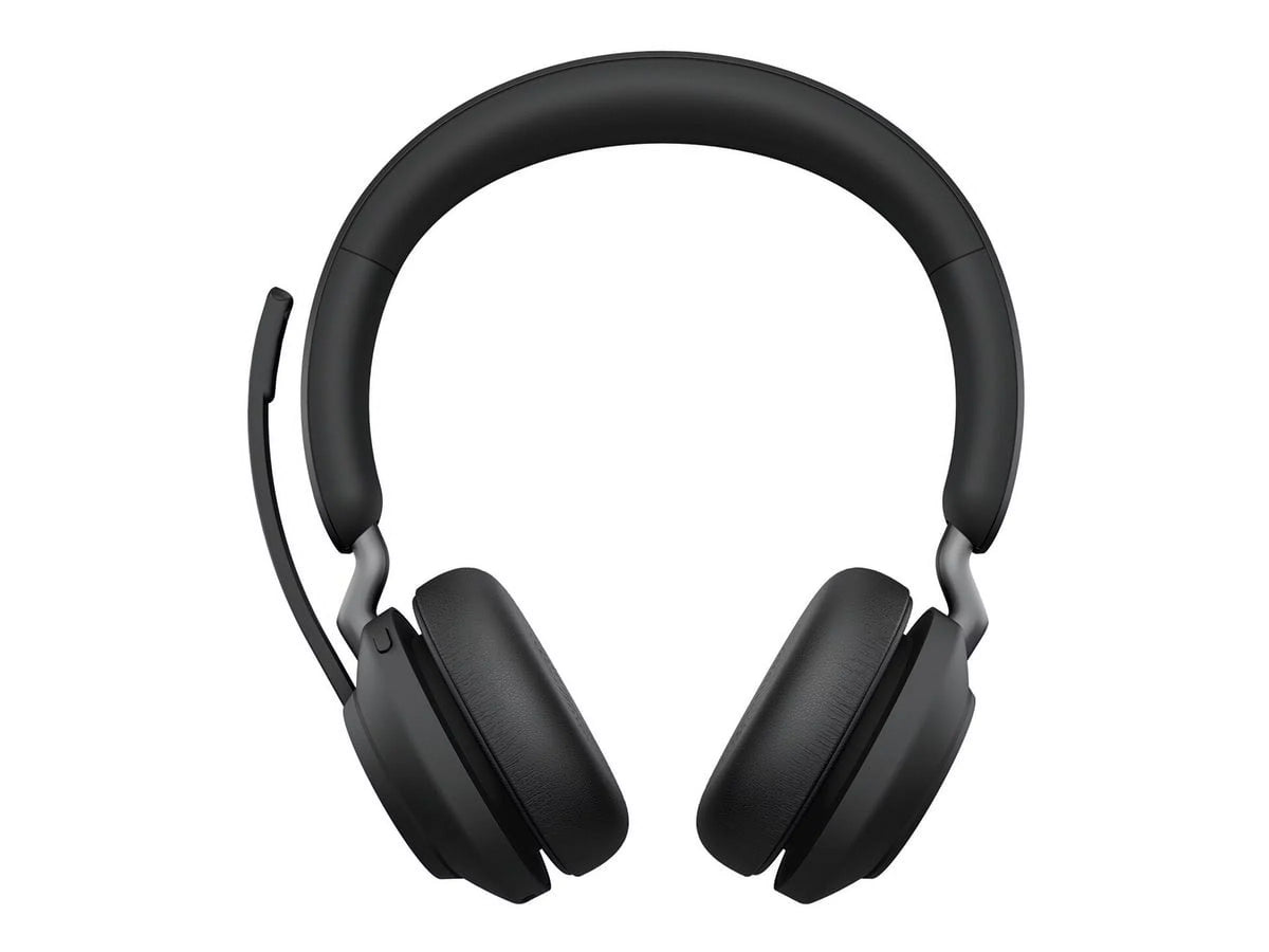 Jabra with Stand USB-C Connector Teams - Evolve2 USB-C - Circumaural Headset MS Black Charging 65 Stereo