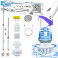 Replaceable Brush, Spin Tile, Cleaning 6 Bathtub, Electric Floor Bathroom Cordless for Heads Scrubber, Fixdono Scrubber Cleaning
