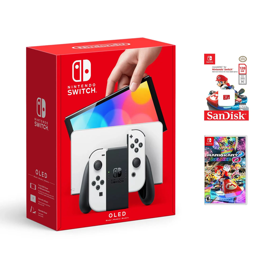 with and Card Deluxe OLED Nintendo 8 Switch™ 128GB Memory Mariokart