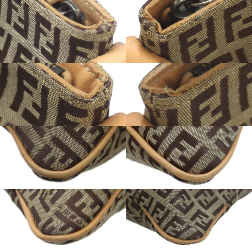 bag FENDI (Good) Zucca pattern Shoulder 2355.7VA020.28E Pre-Owned Brown
