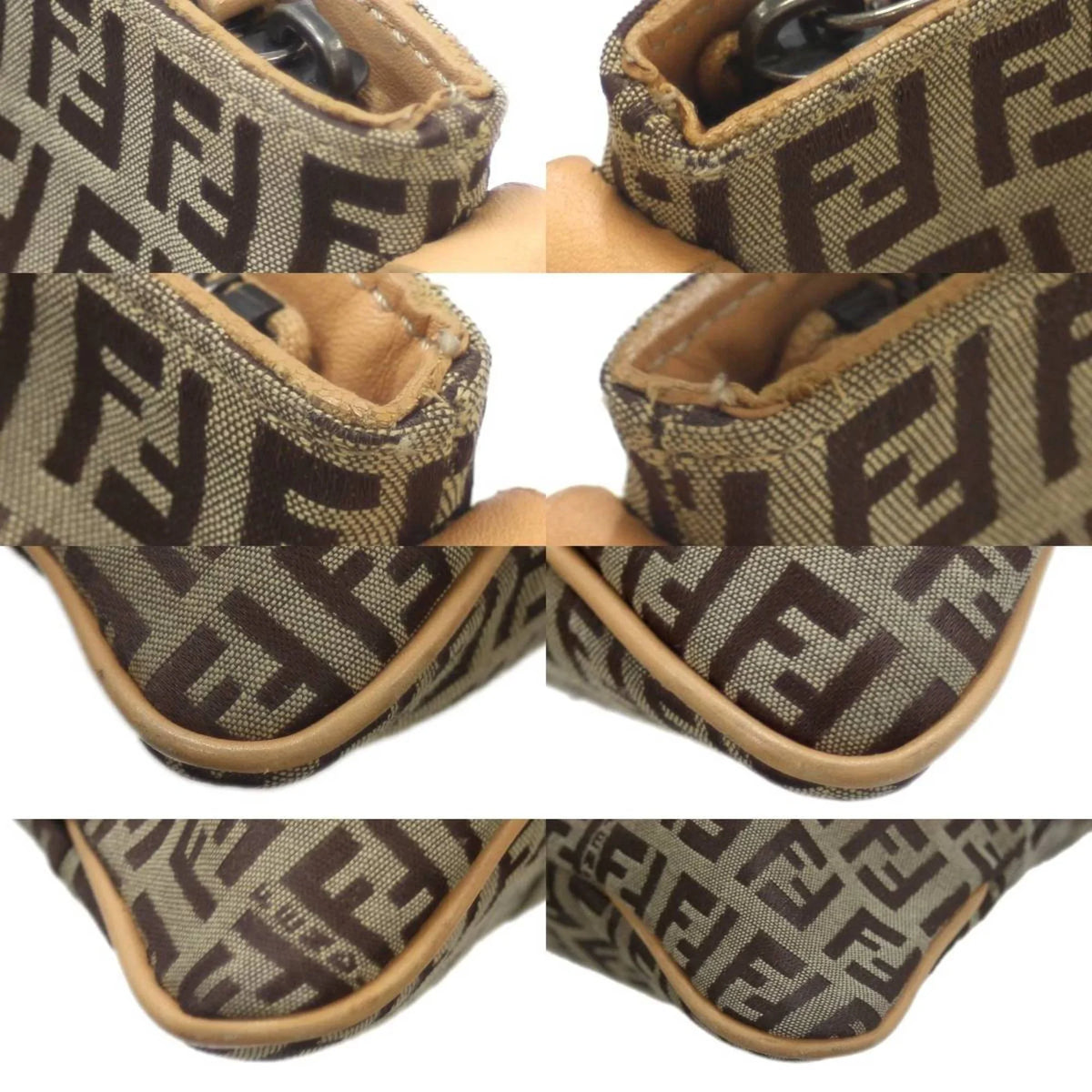 bag FENDI (Good) Zucca pattern Shoulder 2355.7VA020.28E Pre-Owned Brown
