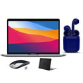 Mouse Express 256GB Bluetooth/Wireless i5 USA Restored Essentials Day By Airbuds, Feature 2 SSD Pro MacBook 8GB Bar MPXW2LL/A Wireless Apple Case, Touch (Refurbished) 3.1GHz RAM Bundle: Certified Black