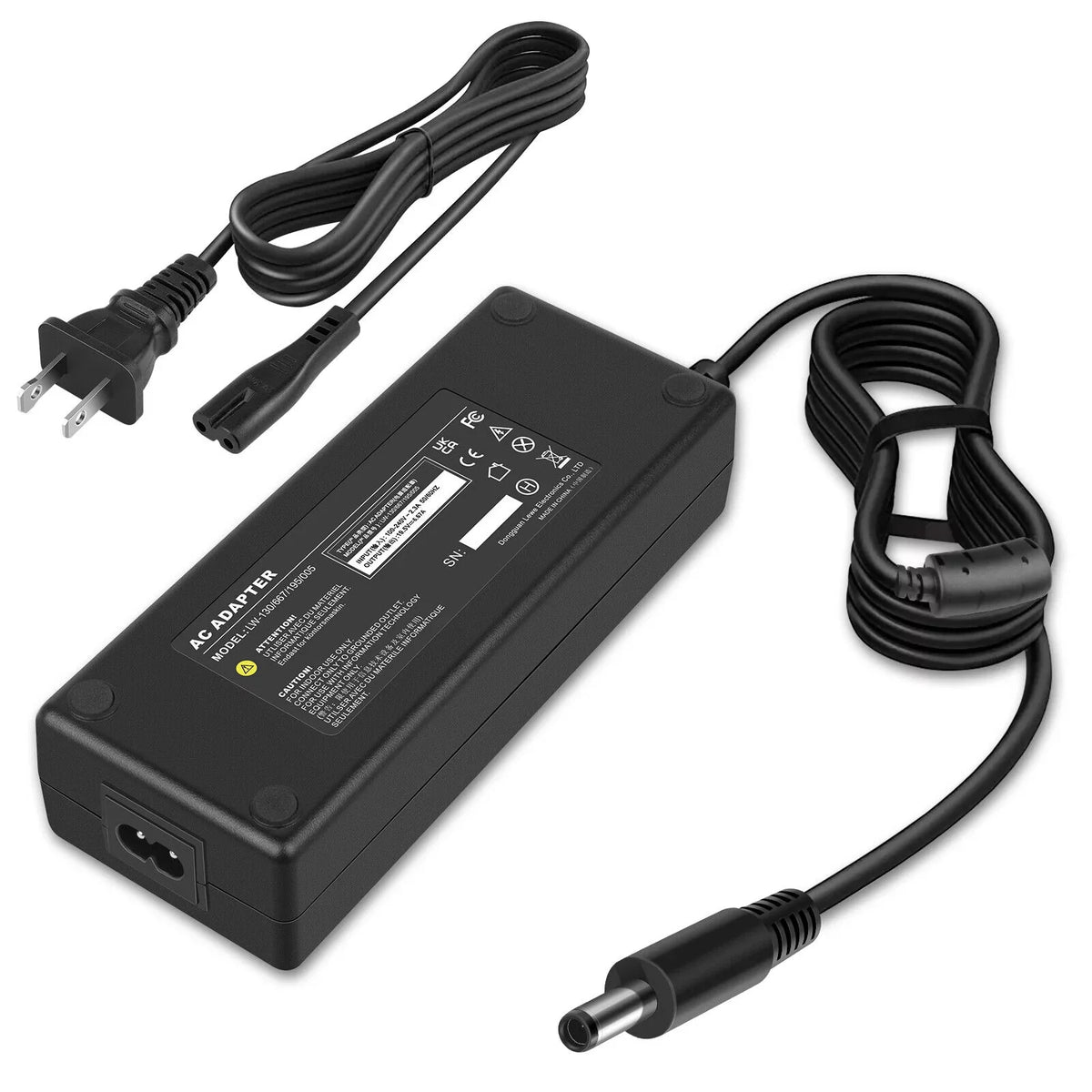 6TTY6 Charger 0RN7NW AC For 0RN7NW 6.67A 130W Dell Power 19.5V 09TXK7 Adapter