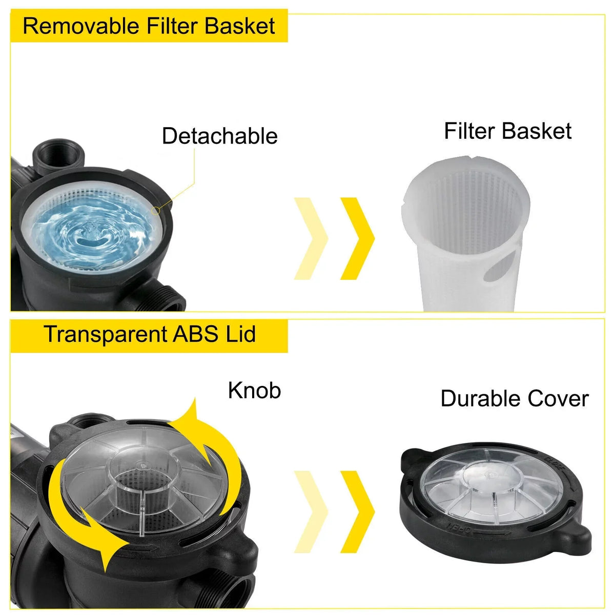 Above Filter W Swimming w/Strainer 1100 1.5HP Pump SPA 3450rpm Pool Ground 92GPM
