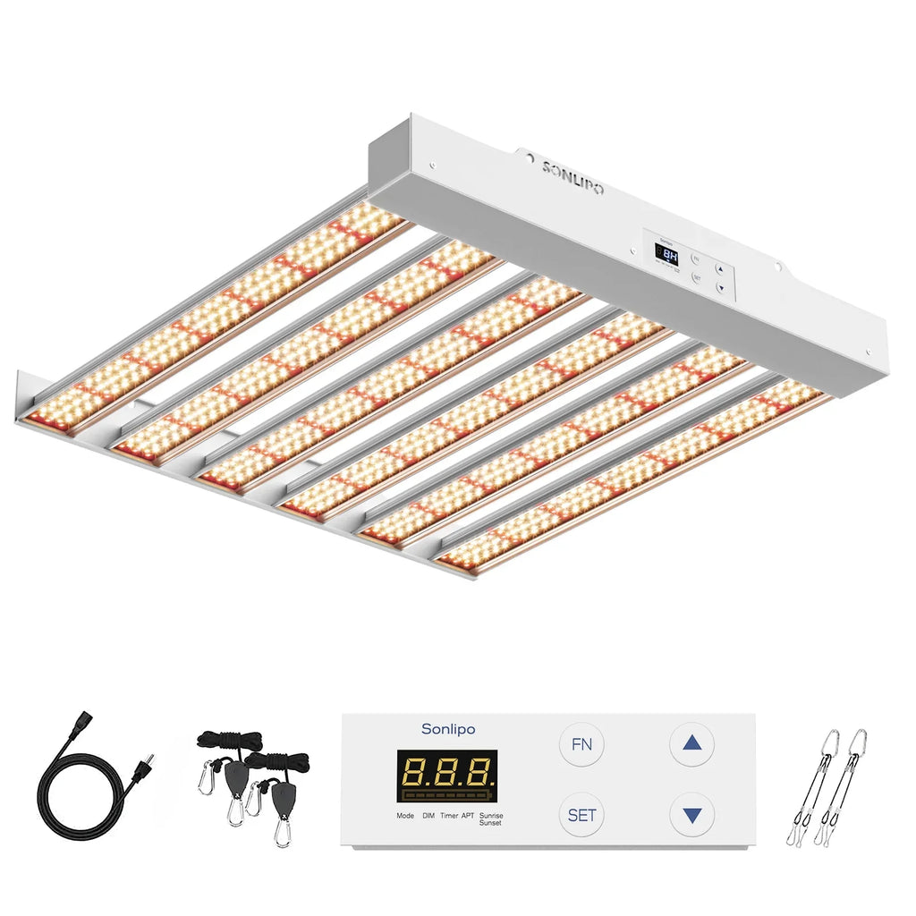Light Veg Plant Dimmer Lamps with Indoor Light 200W Flowering, Grow - Plant Plants Sunlike Bloom Spectrum LED LED PRO Seeding, and Coverage Fixture Full Grow 3x3ft & SPF2000 for Timer Growth -