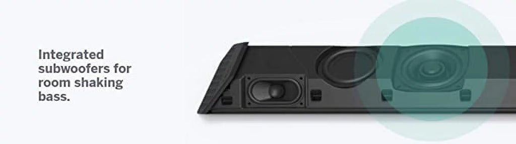 Open BLACK No Soundbar Box SB362AN-F6-ACC Channel VIZIO Subwoofers Dual Remote 2.1 36” -