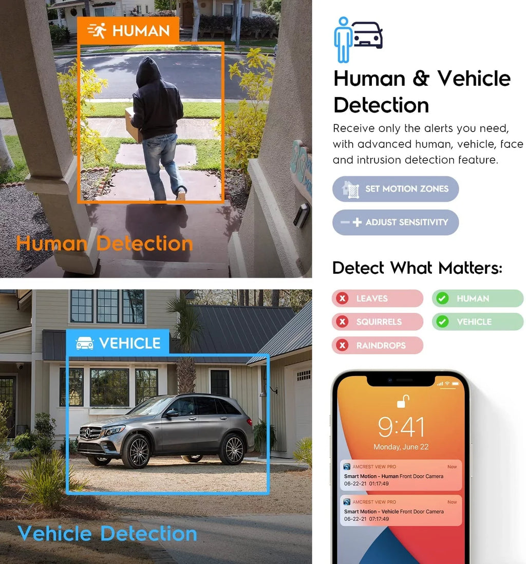 Camera POE Security Outdoor 3840x2160, in Amcrest MicroSD, POE Detection, Wide AI IP UltraHD 4K Camera, Weatherproof, 8MP (IP8M-T2669EW-AI) Built Human/Vehicle IP67 (Used) Turret Mic, White Angle,