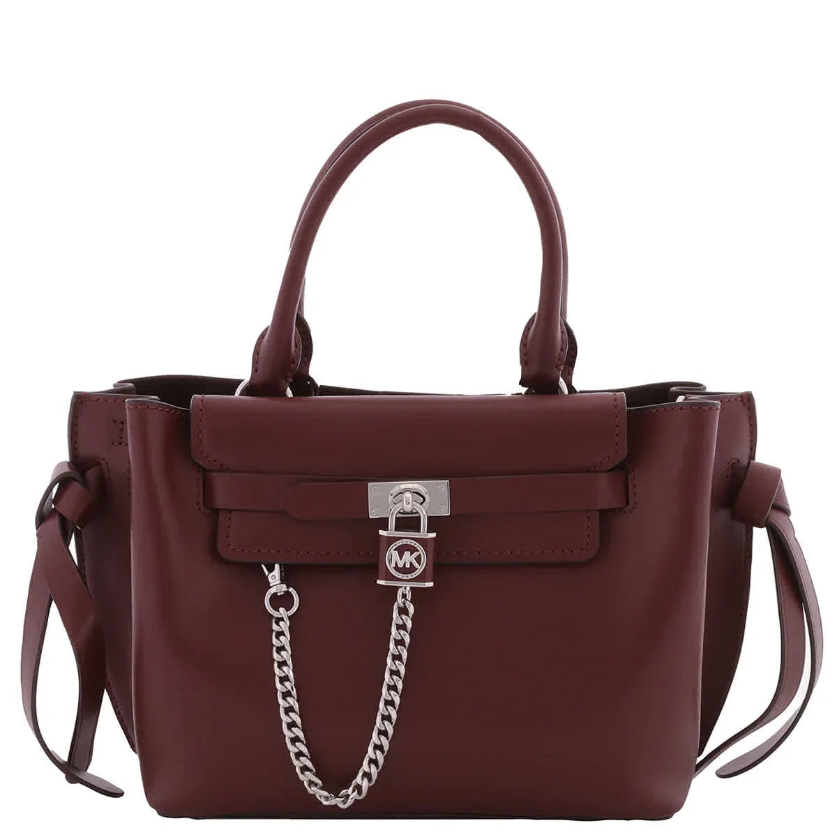 Small Kors Belted Merlot Michael Leather Satchel Hamilton Legacy