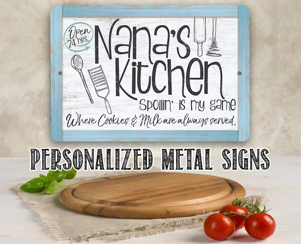 Nana's Housewarming Kitchen (12" Indoor/Outdoor Sign $25 Under a Kitchen - Gift Makes and - Durable Decor - x Great 18")   Sign - Use