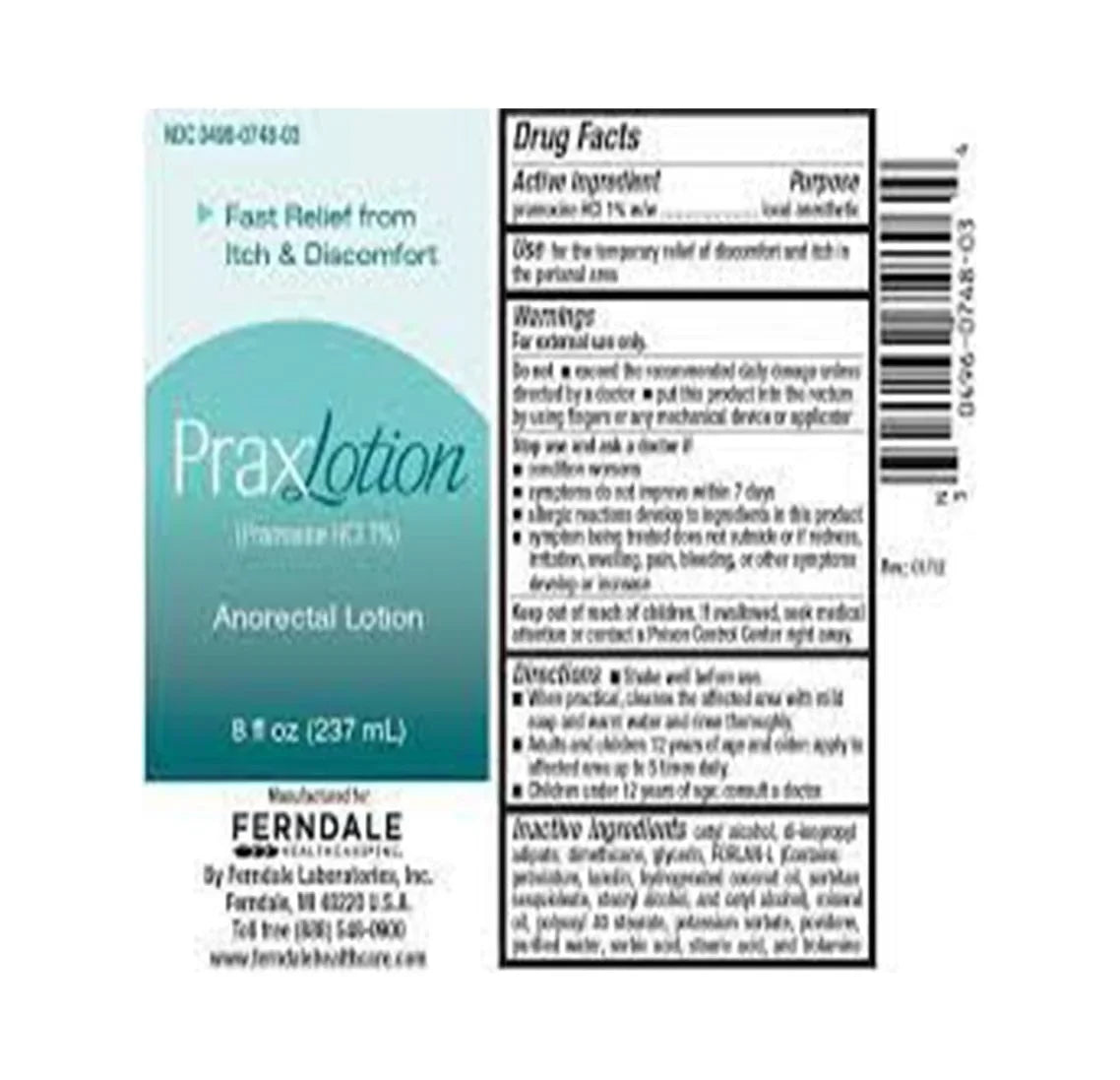Ferndale Lotion, Prax Oz. Fl. 4