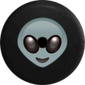 Cover Happy Camera Tire Smiling for Alien JL 2019 Spare Inch Backup 32 2018 Jeep RV Emoji Head Wrangler