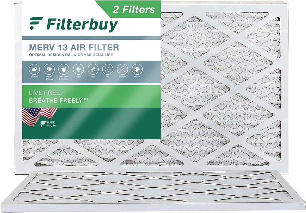 Filters HVAC AC Filterbuy Pleated MERV (2-Pack) 12x20x1 Air 13 Furnace