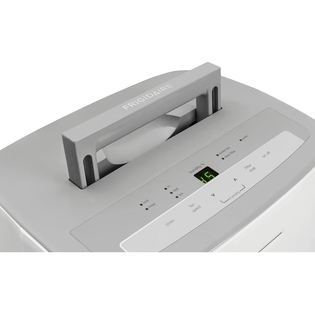 Humidity w/ Effortless Frigidaire White 70-Pint Control, Dehumidifier