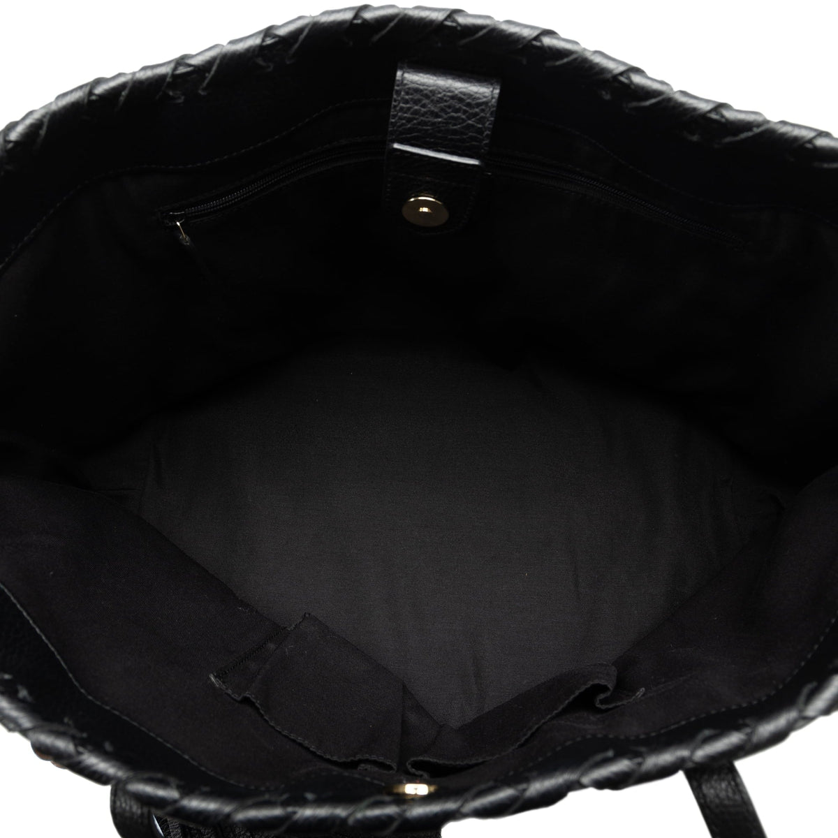 Bag Authenticated Unisex Bamboo Pre-Owned Black Tassel Leather Calf Tote (Good) Tote Gucci