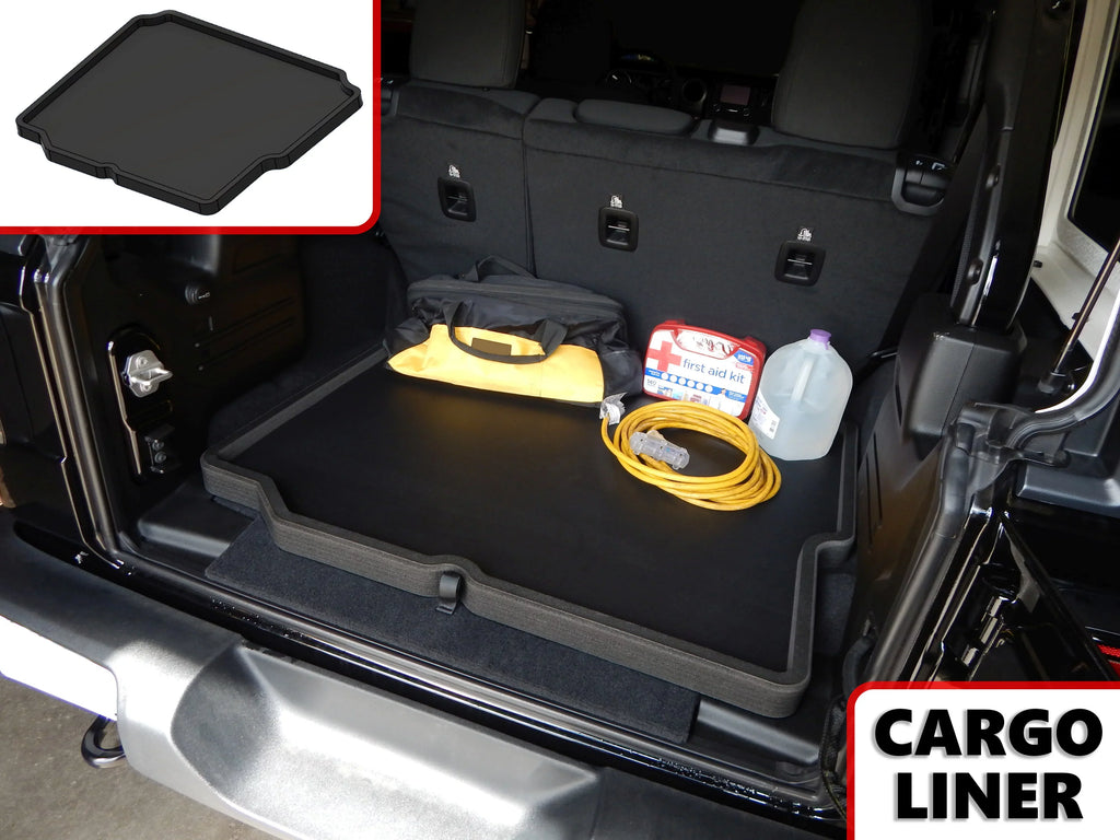 Auto Anti-Rattle r Tray Trunk Red Without Mat Foam Floor (JL) Liquidproof Hound Subwoofer 2018-2019 with Compatible Unlimited Fit Black Wrangler - 4-Door Protector Cargo Jeep Custom