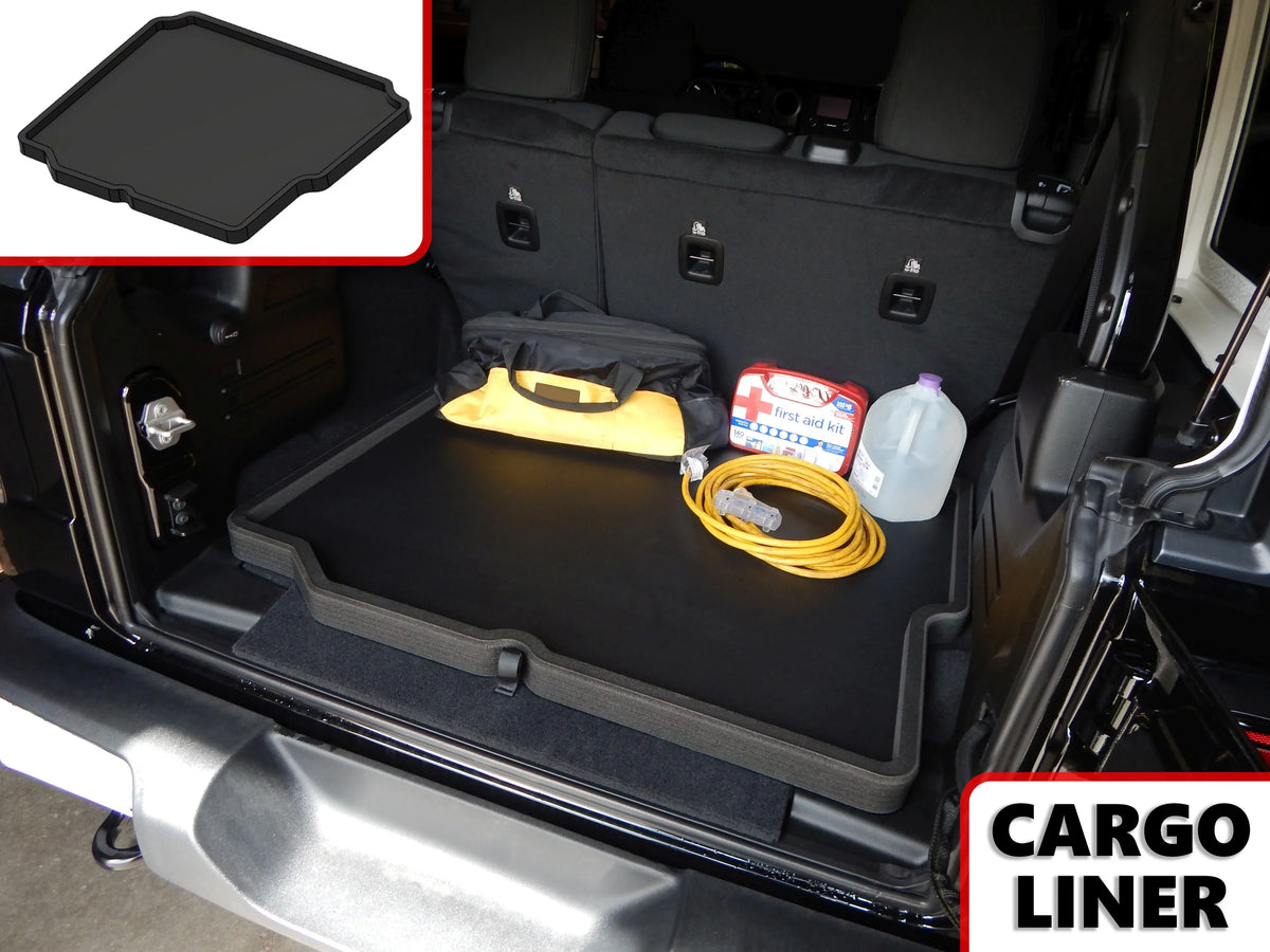 Auto Anti-Rattle r Tray Trunk Red Without Mat Foam Floor (JL) Liquidproof Hound Subwoofer 2018-2019 with Compatible Unlimited Fit Black Wrangler - 4-Door Protector Cargo Jeep Custom