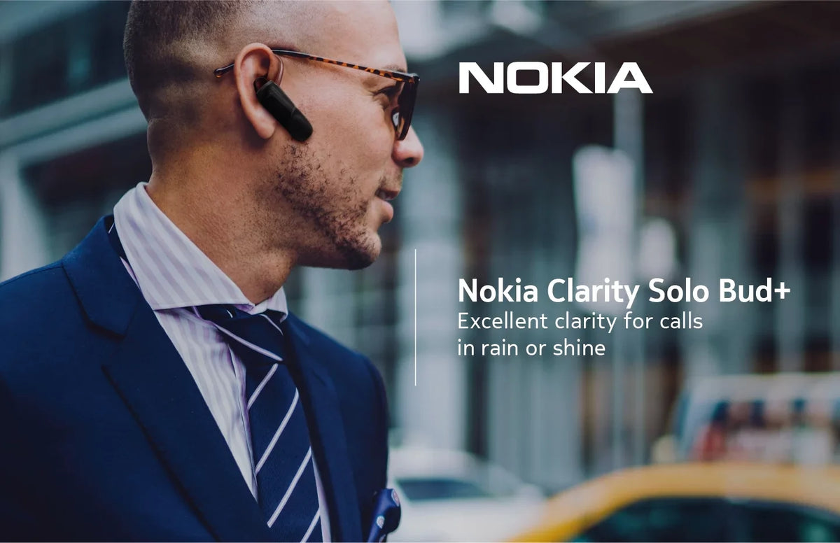 '+ Single Bluetooth calls, free. Answer music Nokia Solo stream Ear Clarity Headset. Wireless Bud hands