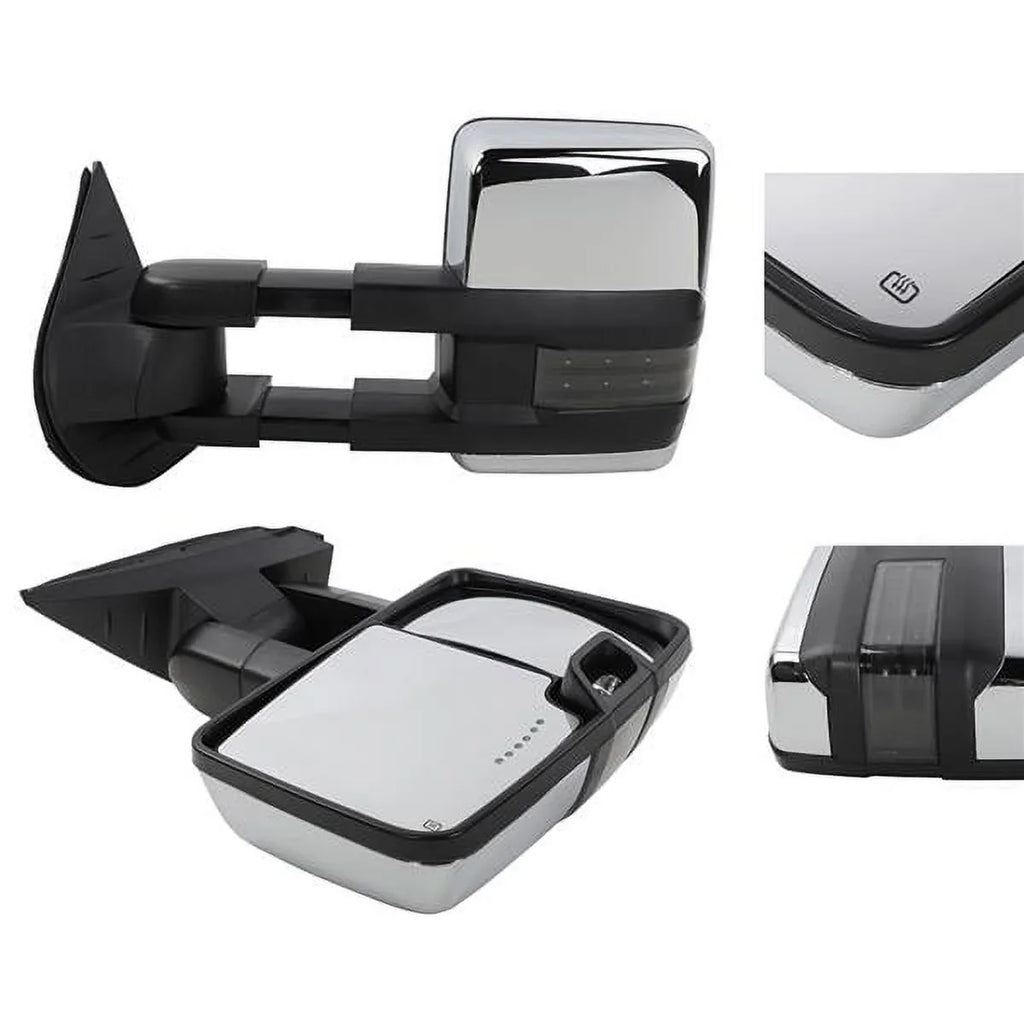 Towing Power Lamp LED for & Heated Backup Signal Mirrors Chrome 07-13 Tahoe Chevy