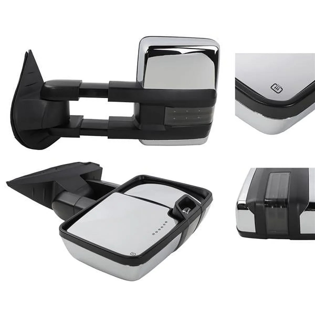 Towing Power Lamp LED for & Heated Backup Signal Mirrors Chrome 07-13 Tahoe Chevy