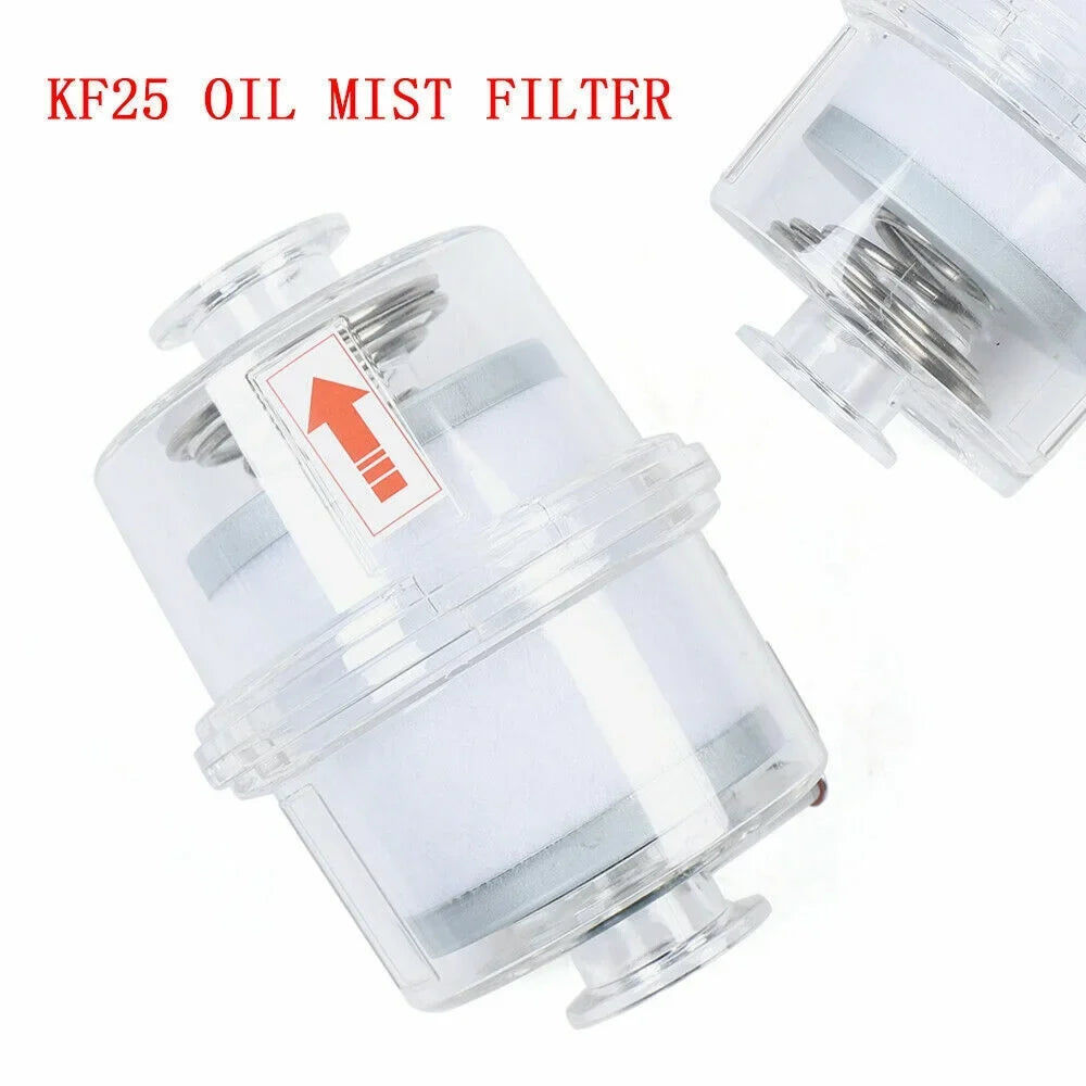 KF25 Vacuum Fume Exhaust fit Oil Filter Mist Separator Filter Interface Pump