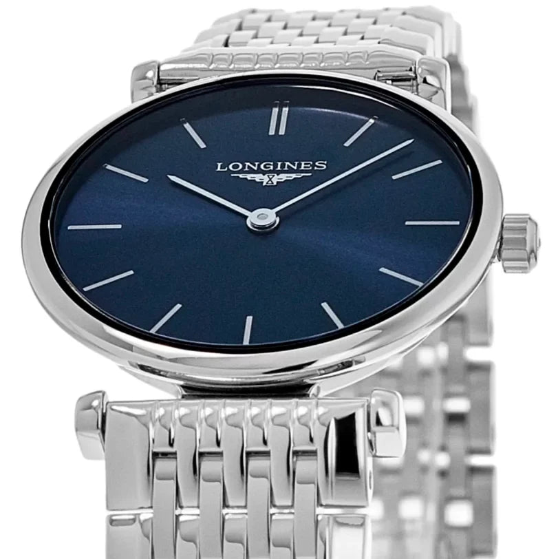 Blue Classique L4.209.4.95.6 Longines Steel La Grande Quartz Dial Women's Watch