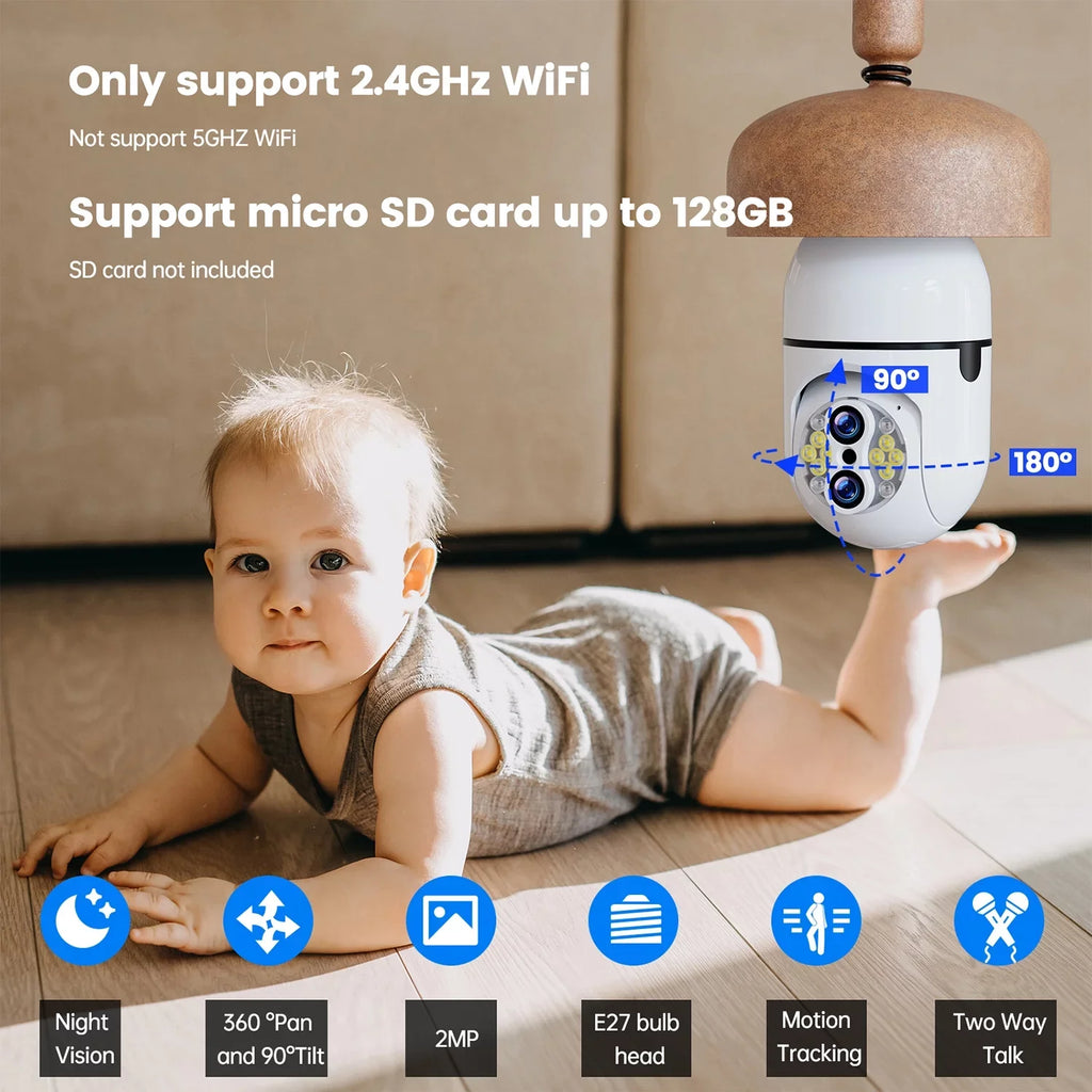 SC11 Bulb Dual Light 10X Dome Connector PTZ Lens Toguard Security Outdoor E27 Pack Surveillance Zoom Wireless 3 Hybrid Camera Camera