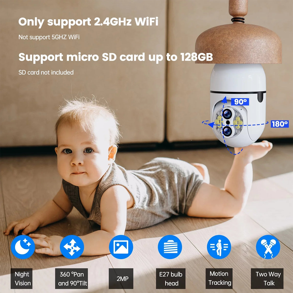 SC11 Bulb Dual Light 10X Dome Connector PTZ Lens Toguard Security Outdoor E27 Pack Surveillance Zoom Wireless 3 Hybrid Camera Camera