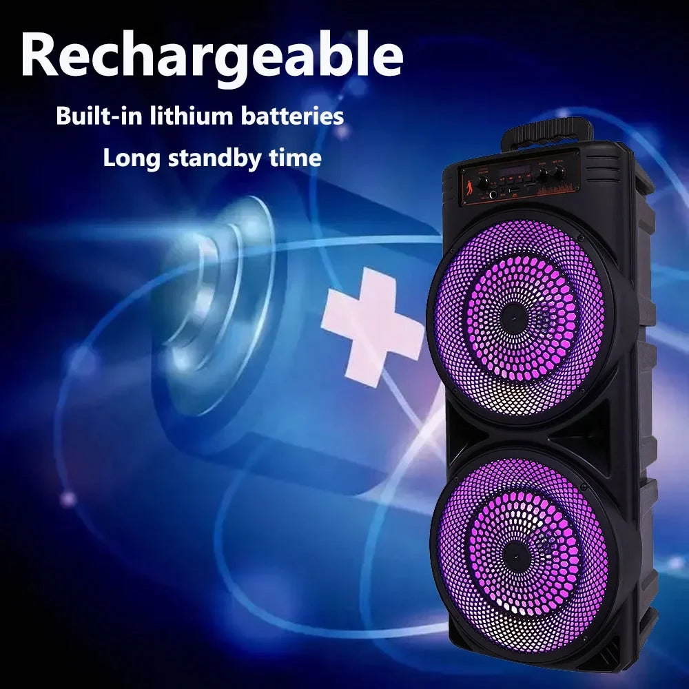 Sound Speaker Portable Speaker Heavy Subwoofer Bass 8-inch TIANLAIMEI Party Loud Mic Party Dual & -FM/AUX/MP3/USB System 6000W Bluetooth