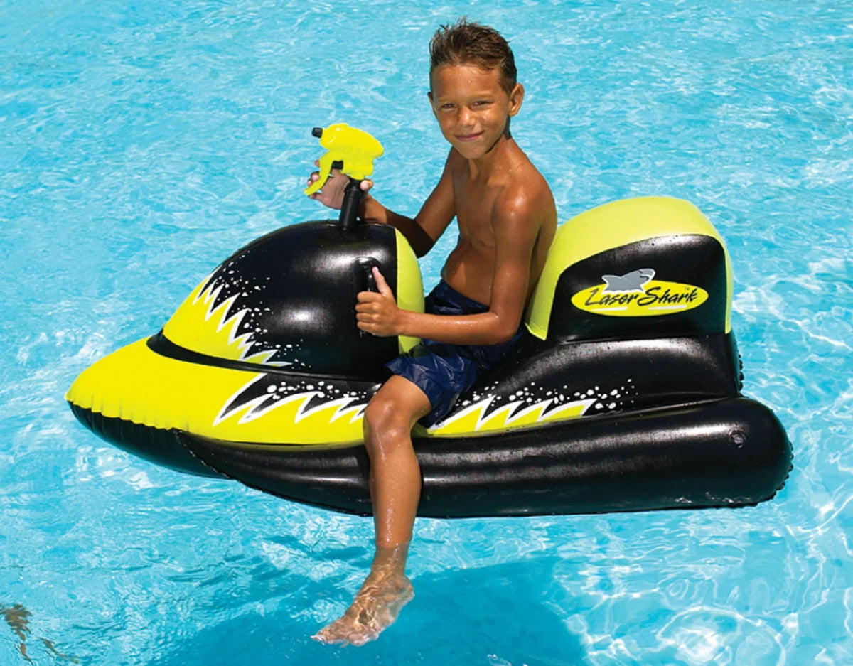 Squirter 1-Person 51" Jet-Ski Handles Shark Yellow/Black Gripped with Swimming - Swimline Pool