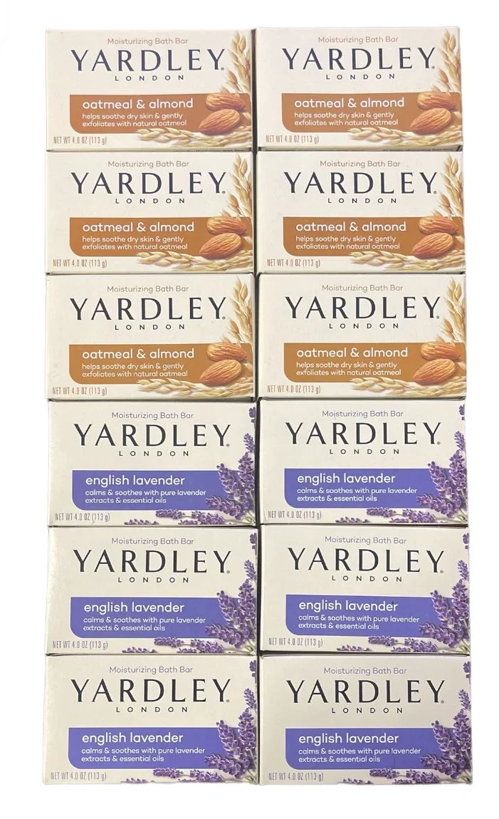 PCS 6 oz Yardley Bar, Bar, Oatmeal Bath Lavender Yardley English 6 Almond oz PCS, & 4.25 4.25 Bath