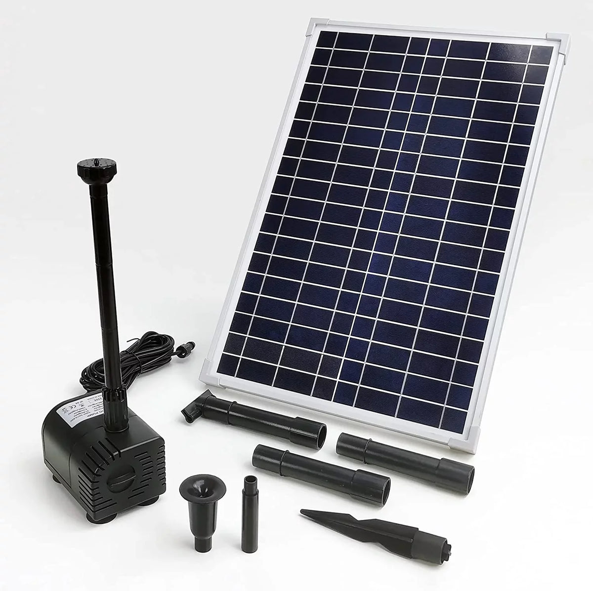 (No Liquid and for Solar Protection with Backup 25W 370GpH Pump Panel 18V Battery) rium Solar DC 25W Liquid KIT: Pump Fountain, Pond, Fish Dry-Run