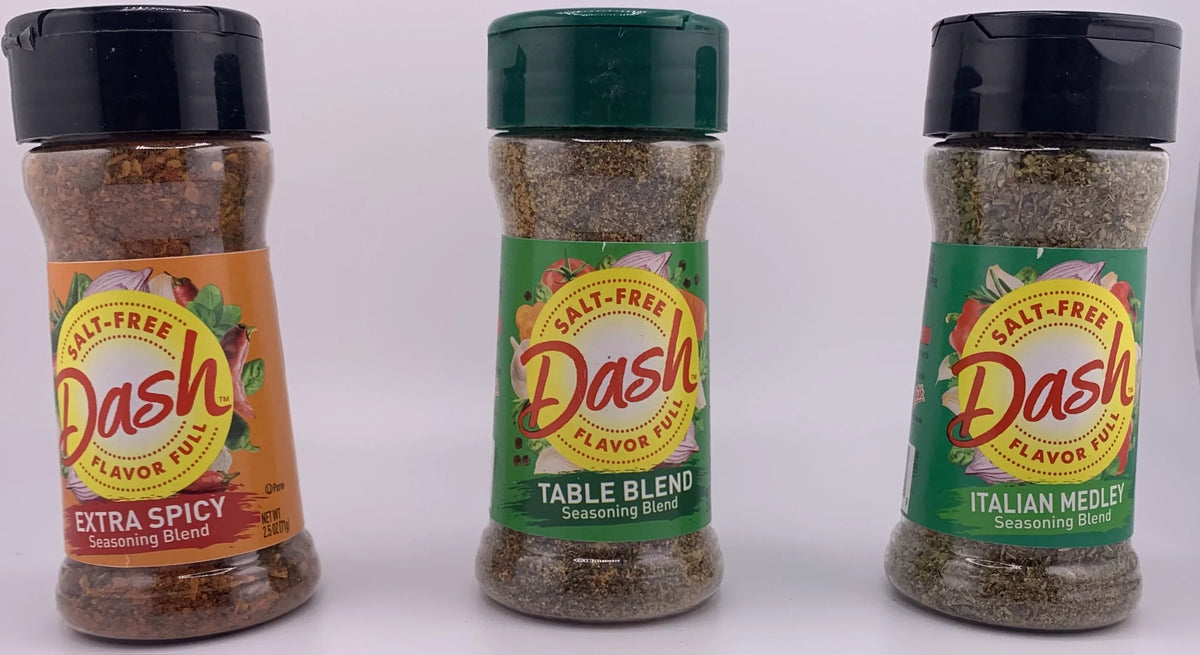 Salt by Seasoning Variety Dash Flavors. Pack Different Bottle Snackivore. 12 Each 1 Mrs Free 12 of