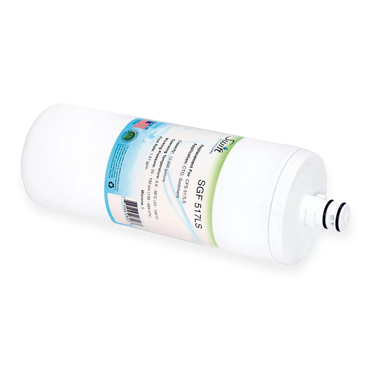 CFS in for SGF-517LS Liquid Made Swift Green USA (Pack , Commercial Filters of 2) Compatible Filter 517LS