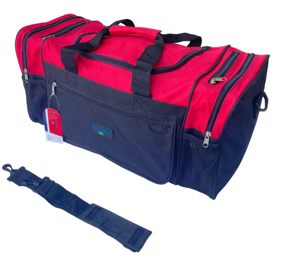 Travel (Red) Bag with Lb 28" Adjustable Duffle Bag Bags 20" Pockets with 60 + Set, Duffle Shoulder Lightweight Luggage Wheels Capacity Rolling Multi 2x Upright Large each Rolling Duffel