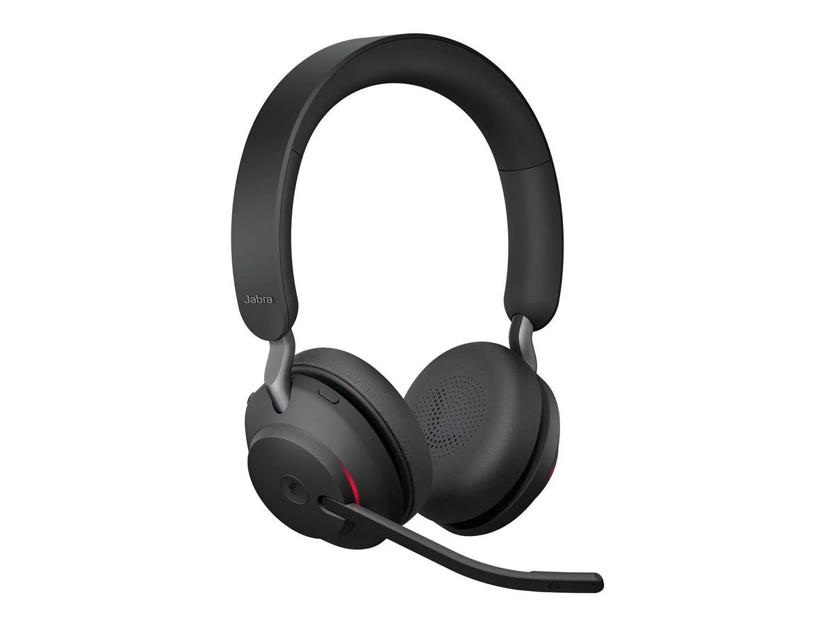 Jabra with Stand USB-C Connector Teams - Evolve2 USB-C - Circumaural Headset MS Black Charging 65 Stereo