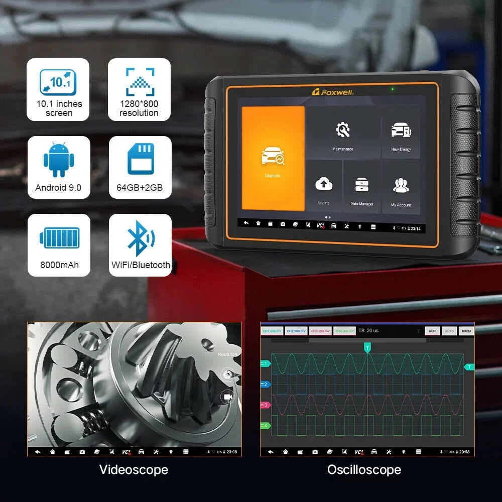 Update OBD Systems 30+ Bi-Directional Automotive Free Code Car Actuation ECU Service EOBD Resets Reader Scan FOXWELL Scan Diagnostic OBD2 Scanner GT75TS Full Tool Tool TPMS Test Control Coding