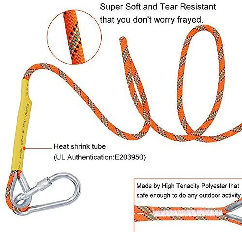 for Parachute Ice Climbing Escape Static X Rope Rope Equipment Fire Climbing Rescue Climbing Rock 50M(160ft) XBEN Rope Outdoor