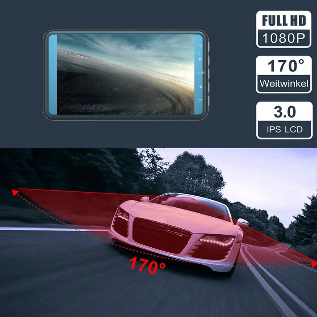 Sale!!! and Loop Infrared Dual Car Dash Camera Monitor Dashcam, 2 Two IR Cam Inside1080P Night Rear G-Sensor Camera Front Parking Way for Cars Recording Dash Vision, Hot Vision Night with Channel