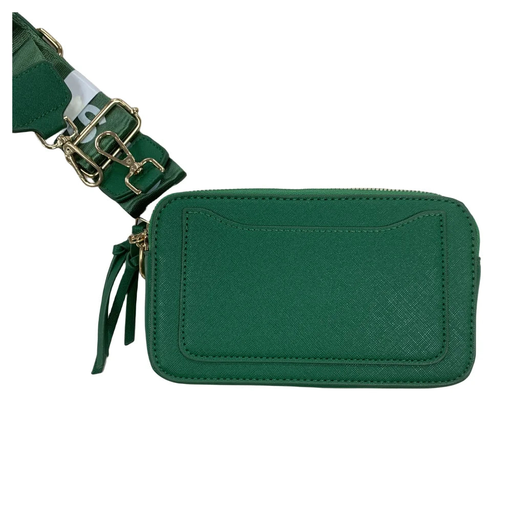 Chain body Bag Cross Snapshot with Women's Purple Leather Strap Logo