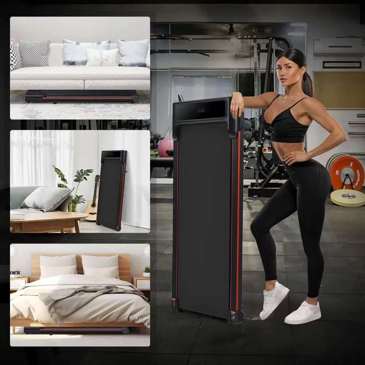 LED Jogging, Speed Pad w/0.6-3.8MPH Treadmill Walking Control, Desk Walking Remote 2.5HP for Home Under Portable Small, Quiet Walking Display, for Motor Treadmill Pad,