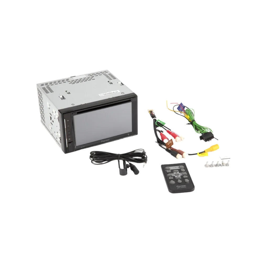 AM/FM Receiver Chevrolet with 6.2" KIT4854 Camera/Install W/ DVD/CD Double Digital for Touchscreen Stereo Kit/in-Dash AVH-241EX 2002-2004 S-10 DIN Pickcup Media Car Pioneer Bluetooth/Backup Bundle