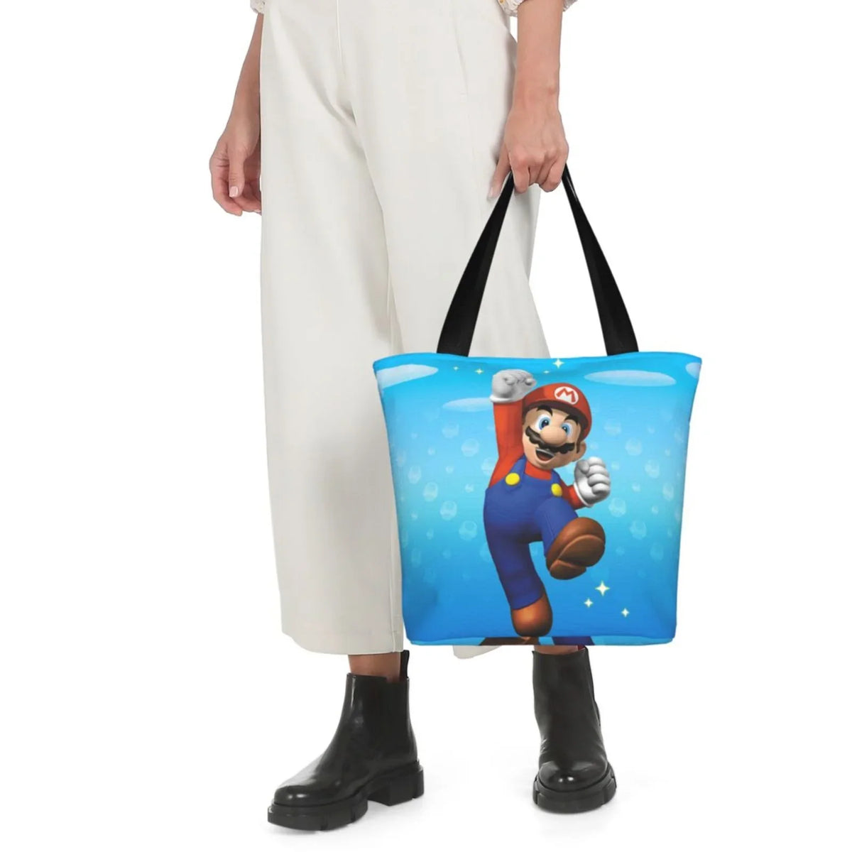 Beach Super School Shopping Women's Tote Funny Mario Shoulder Travel Large Business Work Handbag For Bag Capacity