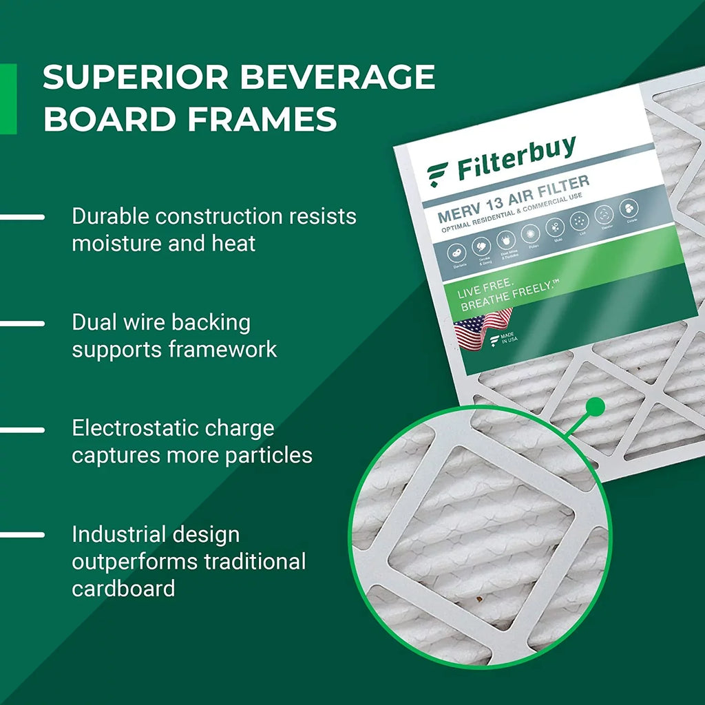 Filters HVAC AC 16x30x4 13 Filterbuy Air Pleated (3-Pack) MERV Furnace