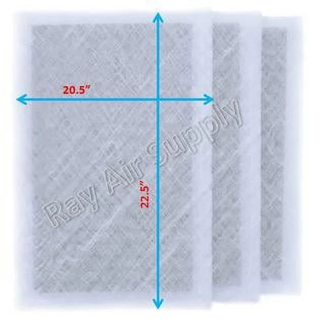 Guard MicroPower (3 with Pads 22x25 Replacement SUPPLY Compatible WHITE RAYAIR 22x25 Cleaner Air Refills Filter Pack)