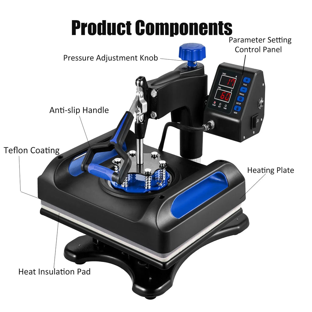 Blue T-Shirts, Inches for Digital Printing, Vinyl Swing Bag, Heat Control Transfer Printer 360 Sublimation Press Printer, x Away 975W, 15 Machine LCD Pillow, Transfer Banner Precise 15 Canvas